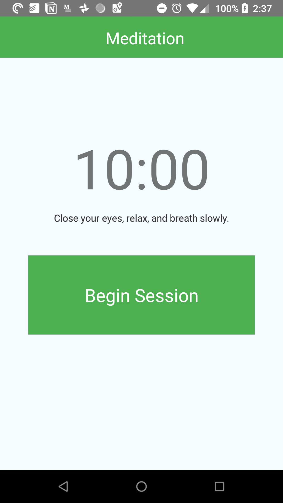 Meditation app style